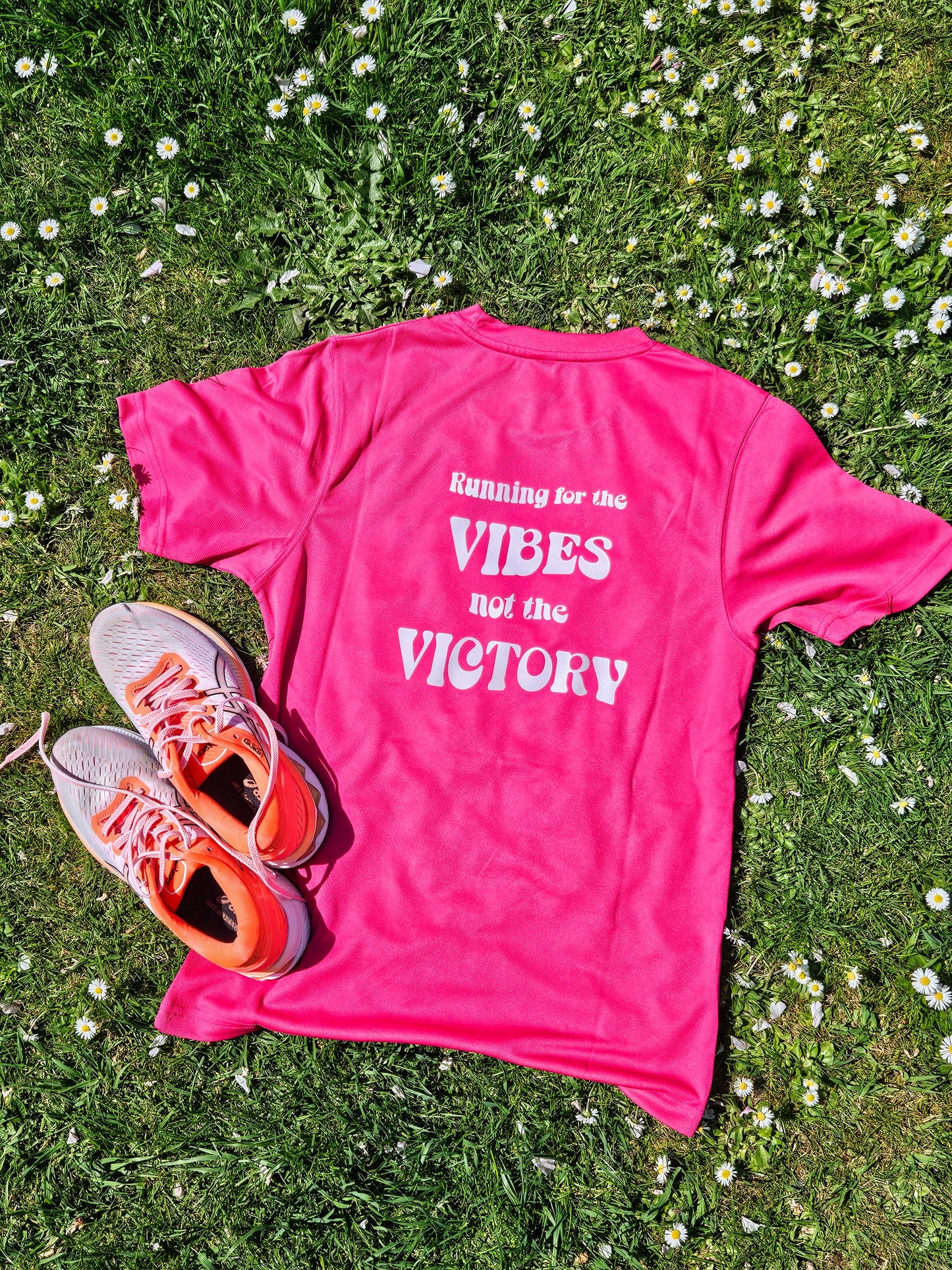 Vibes Not Victory T-Shirt - Hot Pink