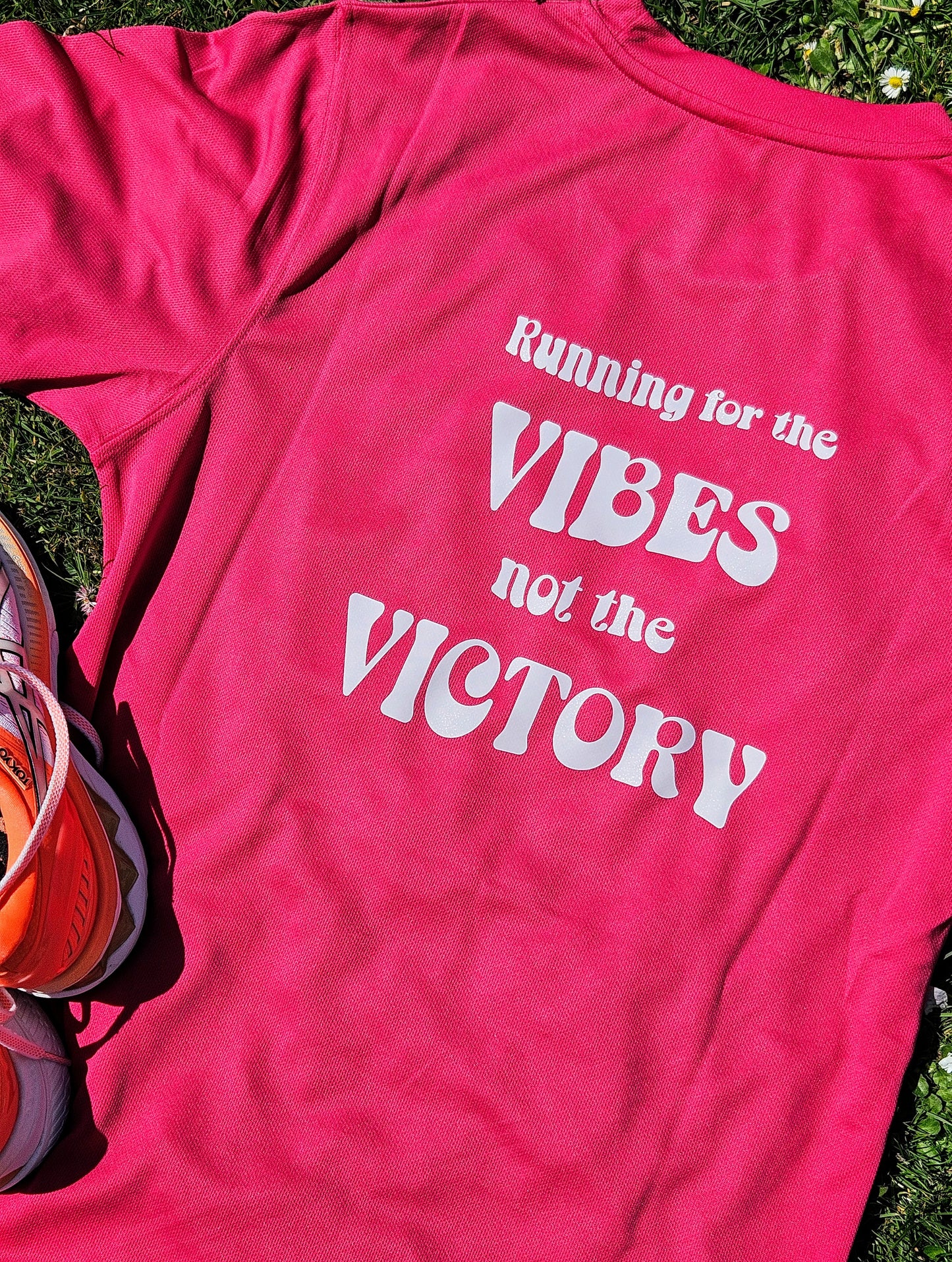 Vibes Not Victory T-Shirt - Hot Pink