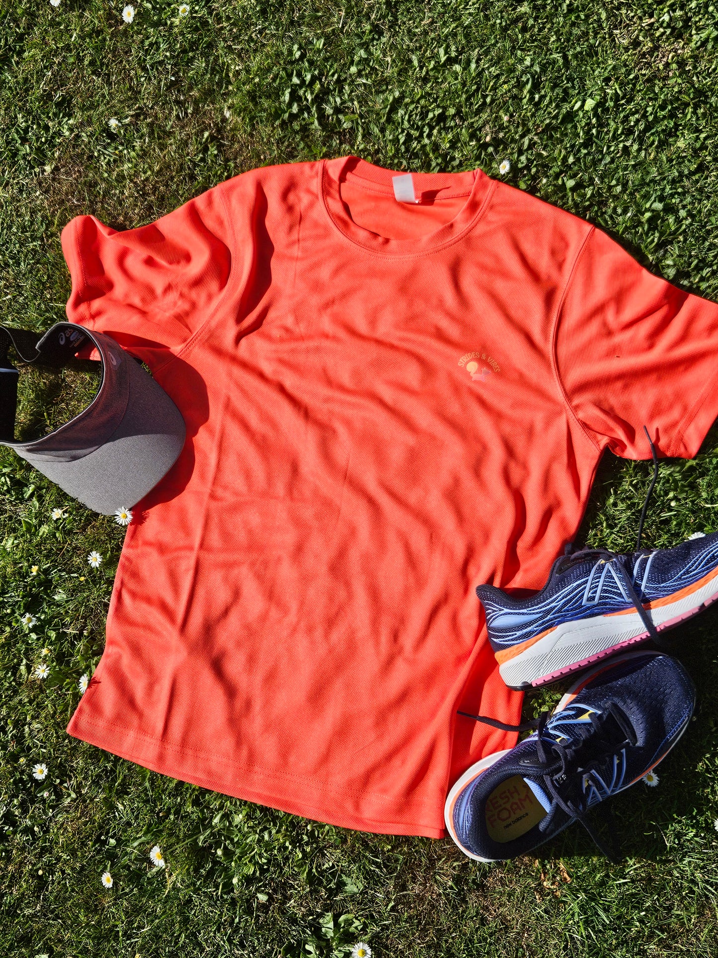 Slow, Steady and Smiling T-Shirt - Orange Flame