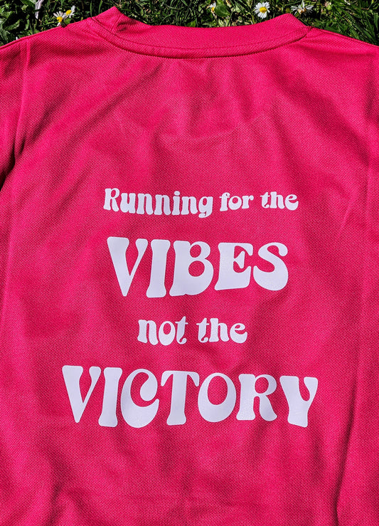Vibes Not Victory T-Shirt - Hot Pink