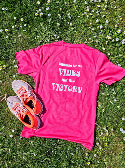 Vibes Not Victory T-Shirt - Hot Pink