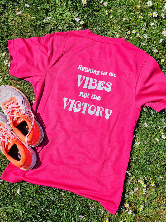 Vibes Not Victory T-Shirt - Hot Pink