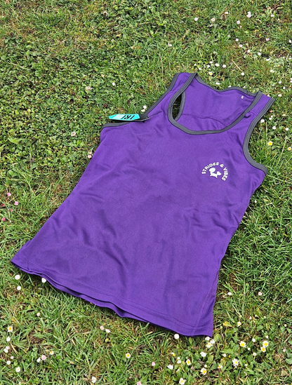 Ladies Running Vest Core Collection - Purple/Charcoal Trim