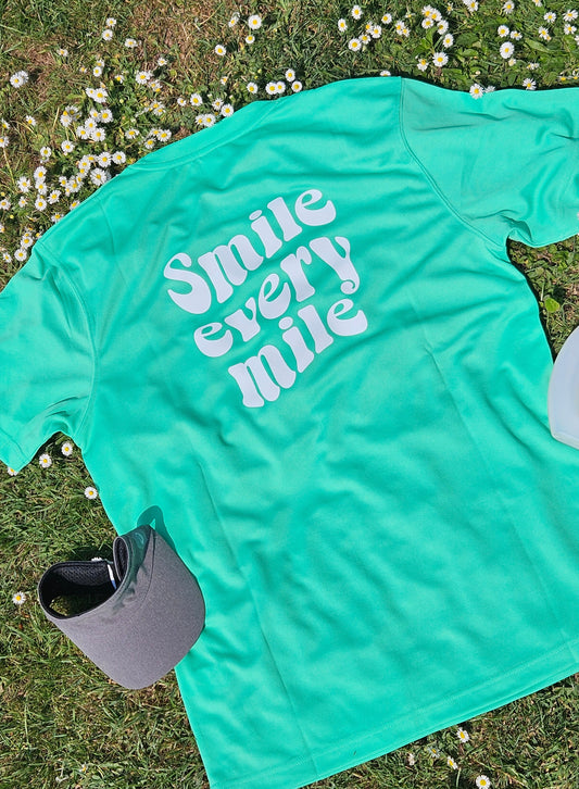 Smile Every Mile T-Shirt - Sour Green