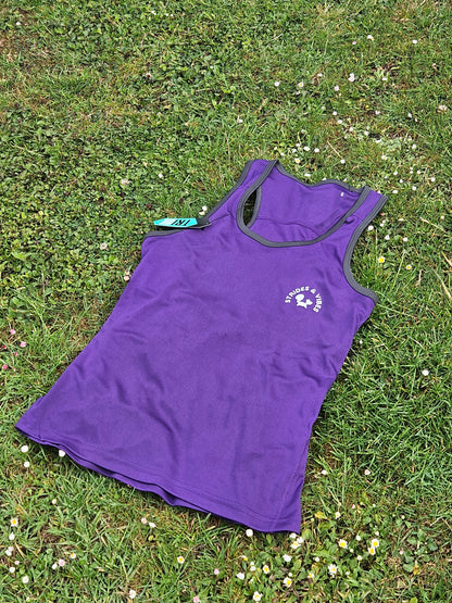 Ladies Running Vest Core Collection - Purple/Charcoal Trim