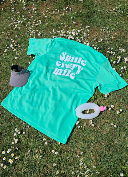 Smile Every Mile T-Shirt - Sour Green