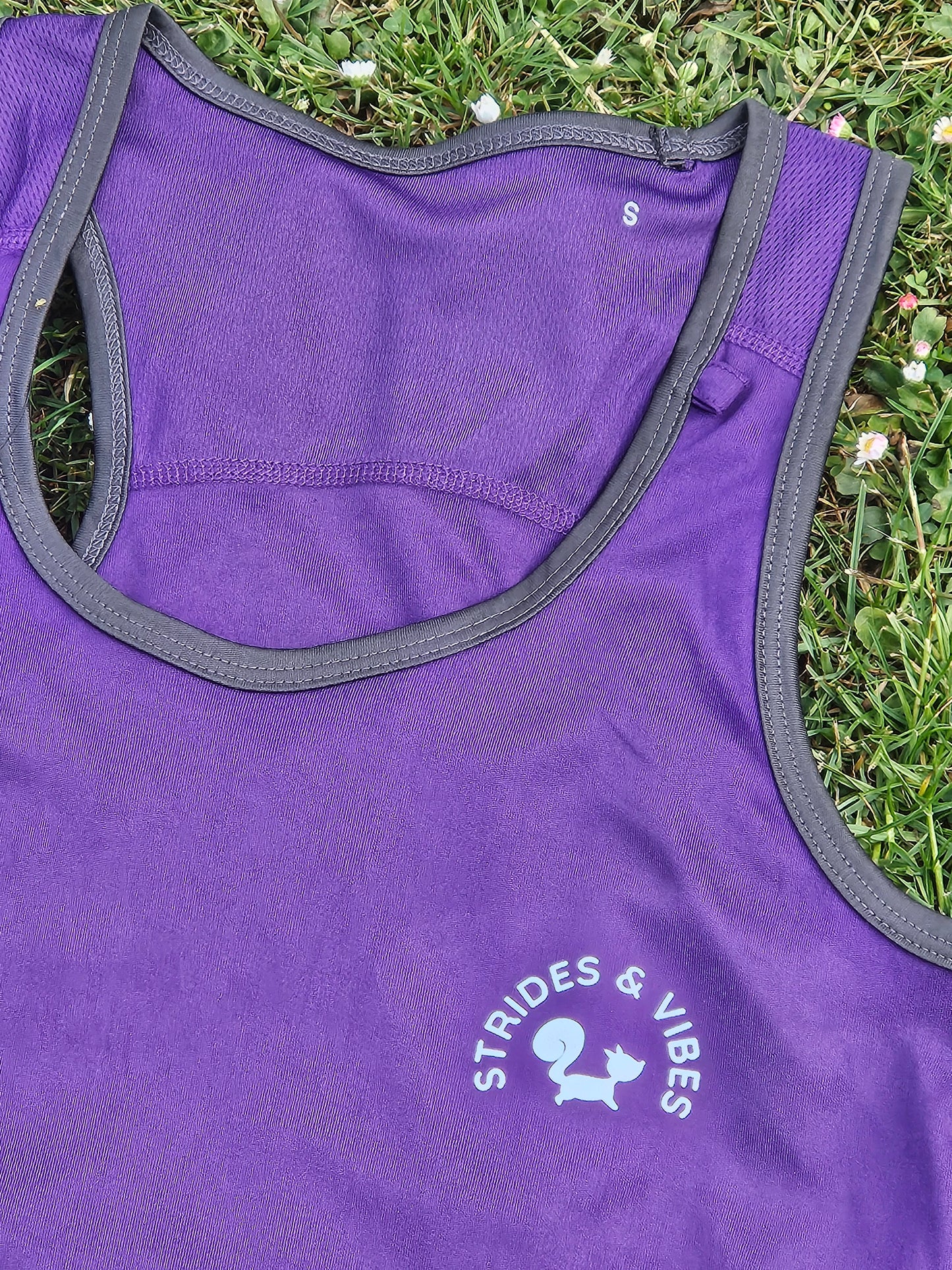 Ladies Running Vest Core Collection - Purple/Charcoal Trim