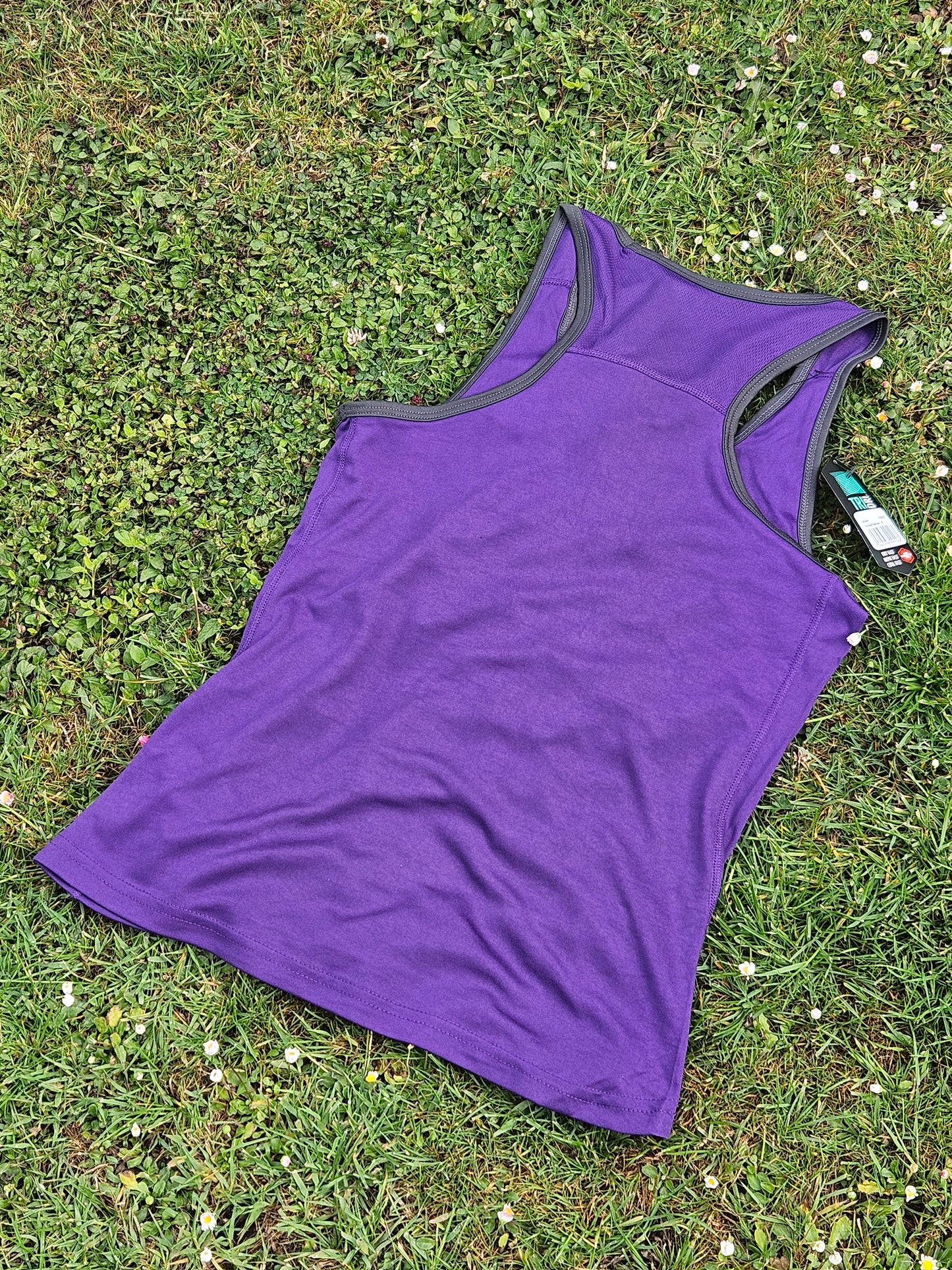 Ladies Running Vest Core Collection - Purple/Charcoal Trim